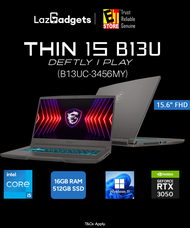 MSI Laptop THIN 15 AI GAMING B13UC-3456MY (I5-13420H/ 16GB RAM /512GB SSD/15.6 IPS FHD 144Hz/ 4GB NV