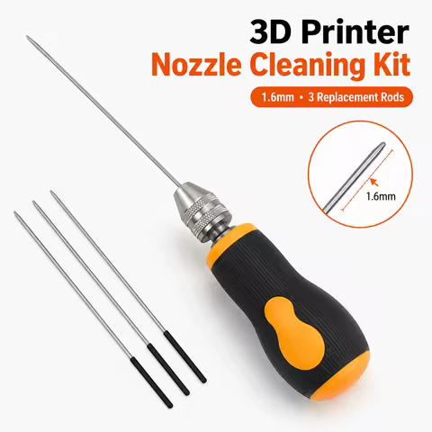 Clog Poke 3D Printer Accessories, Φ1.6mm L200mm Cleaning Needle Tool for Any 1.75mm Nozzles, 3D Prin