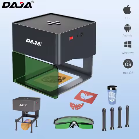 DAJA DJ6 Laser Engraver 3W CNC Laser Cutting Engraving Machine Mini Logo Painted Dog Tag Mark Printe