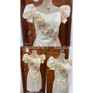 Modern Filipiniana Puff Sleeves Dress | For Graduation,Oath Taking,MotherGown/Dress,Pang Ninang