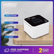 Nobico Air purifier For Home And Room with high-efficiency composite HEPA Filter,4 Stage H13 HEPA filter,portable air Cleaner For Virus,Anti Allergies with Germicidal Light Sterilizer,25 Million Negative Ion[Lifetime free filter]