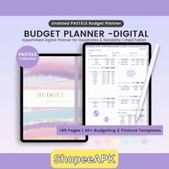 Digital Budget Planner | Pastel Finance Tracker & Portrait Template | GoodNotes Budget Planner for P
