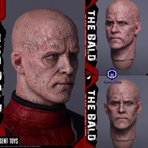 In Stock Present TOYS PT-SP88 1/6 Scale Antihero THE BALD Ryan Reynolds Deadpool Head Carving For 12