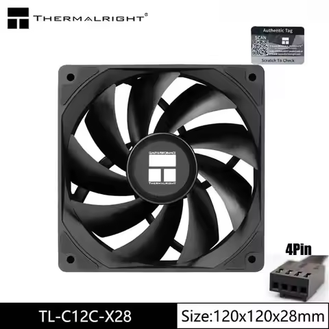 Thermalright TL-C12C-X28 Computer case cooling fan，120x120x28mm/28mm Thickness/S-FDB Bearing/High Pe