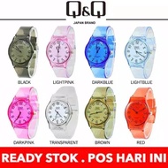 [CW-✅COD]QQ Jelly Transparan Jam Tangan Wanita Kasual Bening Termurah