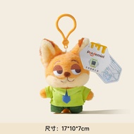 Disney Zootopia Nick Fox Rabbit Plush Doll Cute Hanging Toy Soft Polyester Fiber Universal Gift for 