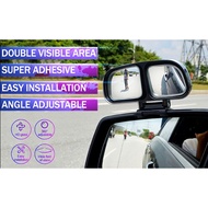 3R Left/Right Adjustable Blind Spot Parking Mirrors Wide Angle Rear View Mirror Black wira waja myvi