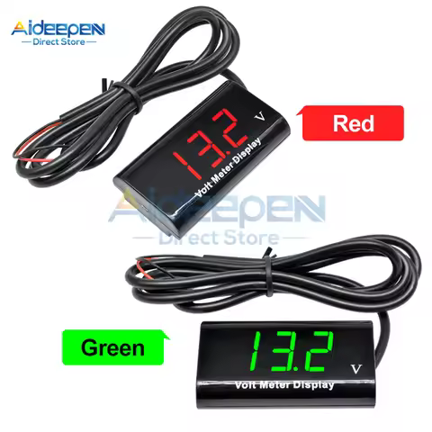 DC 8V-18V 0.56 inch LED Digital Waterproof Voltmeter Voltage Tester Detector Voltage Meter For Motor