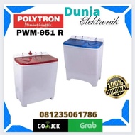 mesin cuci Polytron pwm-951 / mesin cuci 2 tabung 9,5 kg