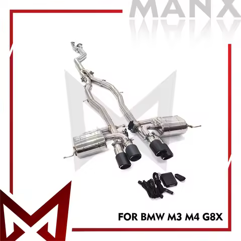 MANX Car Exhaust System Stainless Steel Catback For BMW M3 M4 G8X Muffler With Valve Performance Aut
