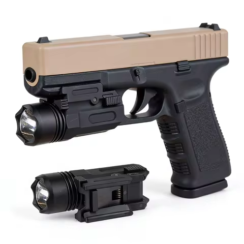Tactical Scout Light - Mini LED Flashlight QD 20mm Rail for Glock 17 18C Hunting Constant Pistol Tor