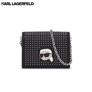 KARL LAGERFELD -  IKON LEATHER CROSSBODY WALLET