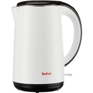 Tefal Safe’Tea KO2601 - Electric Kettle, 1800W, 1.7L Capacity, White Finish, Double Layer Heat Prote