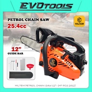 HILTEM PETROL CHAIN SAW 12”- (HT-PCS 2512)/GASOLINE GERGAJI/GERGAJI RANTAI/MESIN TEBANG POKOK