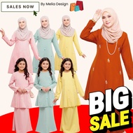 By Melia Design Baju Hot Raya 2024 Kurung Moden Sulam biku Murah perempuan cotton Bunga Sedondon Mak budak plus size