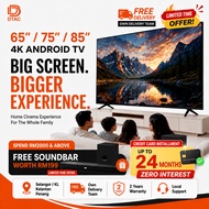 DTAC 65/75/85 Inch 4K Big Screen Android Smart TV Pintar DVB-T2 WiFi Bluetooth Own Delivery