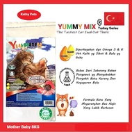 Makanan kucing Yummy mix  ( mother &amp; baby ) 8kg