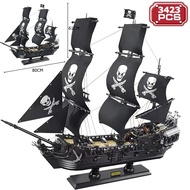 Compatible with LEGO Bộ sưu tập sáng tạo ngọc trai đen cướp biển tàu khối sáng tạo nữ hoàng Annes tr