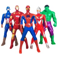 Avengers Children's Fun Hand Pressure Rotating Super Hero Ironman Spider-Man Hulk Model Dolls Action Figure Model