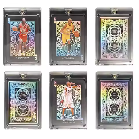 Collectible Cards Basketball Gifts for Boys Jordan Kobe Iverson Star Cards AllKings Original NBA DIY