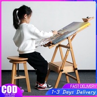Art specific inclined lifting painting table Wooden art table, flat easel, foldable easel