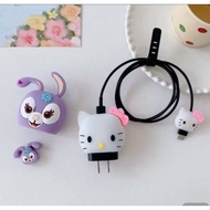 Samsung 25W / set of 4 pcs cable protective cover package & charger head for Samsung 25w charger