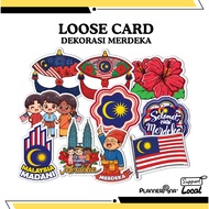Hiasan kad merdeka perdana menteri kad bunga raya 4 warna malaysia dekorasi payung jurnal buku skrap