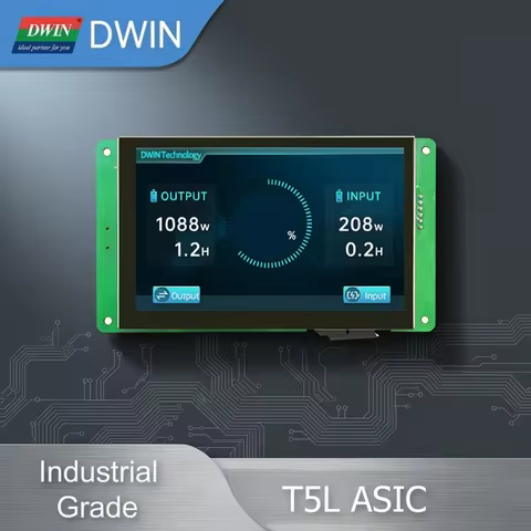 DWIN 5.0 Inch 800*480 HMI TFT LCD IPS Module Capacitive Touch Screen TTL/RS232 UART2/UART4 DMG80480T