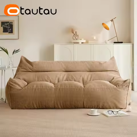 OTAUTAU 3-seat Soft Cotton Corduroy Bean Bag Cover SF183【No Filler Inside! You Need To Buy Filler By