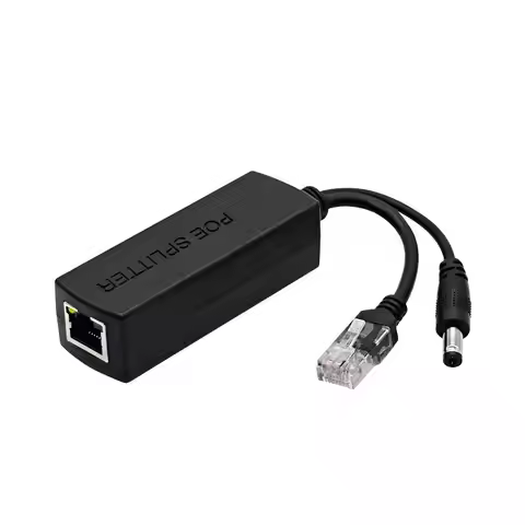 Hot Sale 1Pcs 48V To 12V IEEE 802.3af Output Power Over Ethernet Splitter Adapter Security System PO