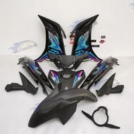 CUSTOM BODY COVER SET LC135 V4 V5 V6 V7 YAMAHA EXCITER THAILAND RAINBOW BLACK 109