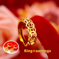 18k Saudi Gold Pawnable Legit Earrings Hypoallergenic Ring for Women Gold Pawnable Jewelry Women Fashion Link Buy 1 Get 1 Promise Ring Gold Ring 18k Pawnable Saudi