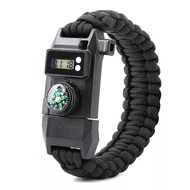 Vòng Đeo Tay Ngoài Trời Paracord có đồng hồ La Bàn Còi