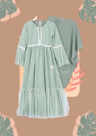 Sabhira CLR Syar'i free Hijab / Gamis anak tile dot / dress lucu / gaun anak terlaris / gamis anak l
