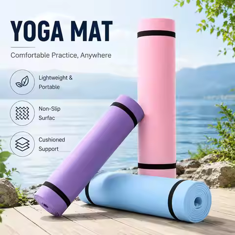 1/2Pcs Thick Yoga Mat Anti-skid Sports Fitness Mat EVA Comfort Foam Yoga Mat For Exercise Yoga And P