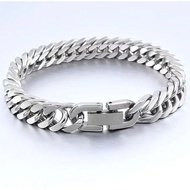 Gelang titanium tulen gelang titanium a Gelang tenunan dua sisi keluli titanium baru, trend hip-hop,