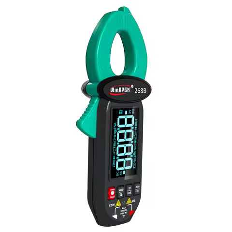 0.1mA True RMS Leakage Current Detect Clamp Meter 60A AC DC Current Voltage Capacitance Resistance T