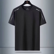 M-5XL Summer Korean Loose Sports Loose Round Neck Plus Size Short Sleeve T-shirt Men
