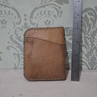 Preloved cream Genuine Leather Card Wallet