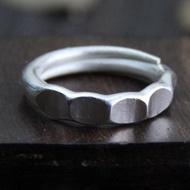 Real S999 Silver Design Simple Women Irregular Finger Rings Personalized Uneven