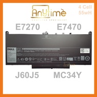 DELL J60J5 MC34Y 55wh 4 cell Dell Latitude E7270 E7470 battery J6OJ5 NJJ2H P61G GG4FM bateri laptop 