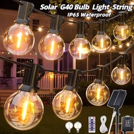 String Light G40 Bulb Patio Outdoor Fairy Lights Party Garden Wedding Decoration Solar String Lights