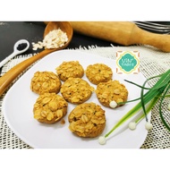 Biskut Bijirin dengan Bijan Hitam 🍪 Black Sesame Oat Cookies