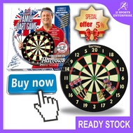 Harrows Dart 2 in 1 Family Darts Game Dart Board Set Dartboard Papan Dart Set