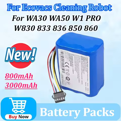 New 14.8V/22.2V 800mAh/3000mAh Battery Packs for Ecovacs Cleaning Robot WA30 WA50 W1 PRO W830 833 83