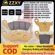 For Honda CRF450 1 Set Motorcycle Accessories Front&Rear Ceramic Fiber Brake Pads For HONDA CRF450R 
