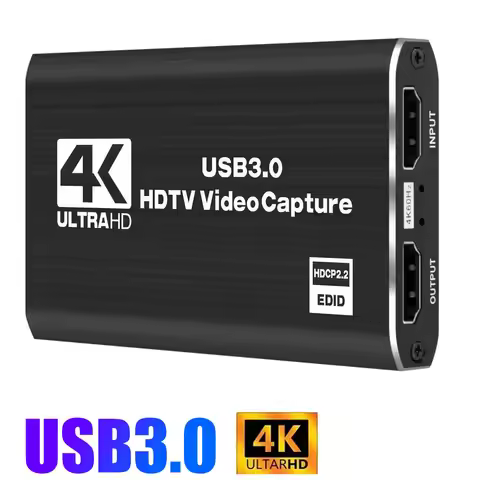 4K HDTV Video Capture Card USB 3.0 HDMI-compatible Video Recorder Grabber For PC PS4 OBS Game Record