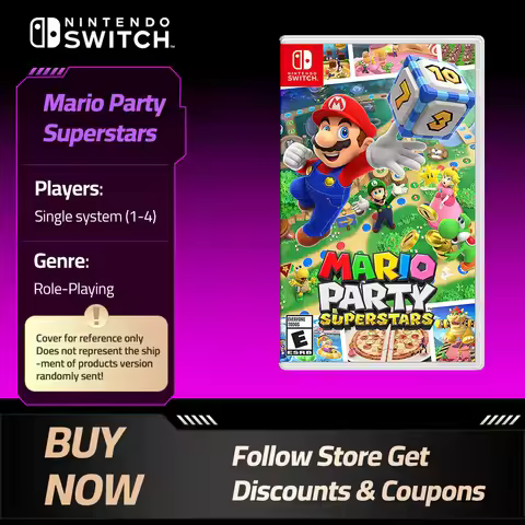 Mario Party Superstars - Nintendo Switch Game Card Games Cartridge Physical Card Support TV Tabletop