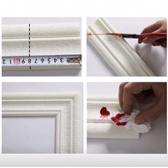 Wainscoting Self Adhesive Wall Skirting DIY Frame Dinding Bingkai Foam Border Line 8cm x 2.3meter