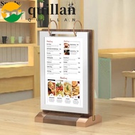 QUILLAN Menu Card Holder, Loose leaf Wooden Holder Ads Display Stand, Multipurpose Label Holder Mult